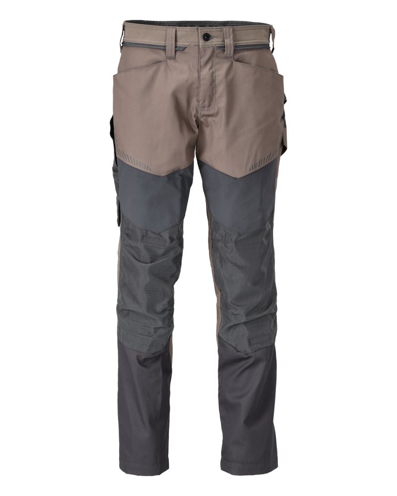 Hose mit Knietaschen Hose mit Knietaschen Dunkel Sandbeige/Anthrazitgrau 82C56