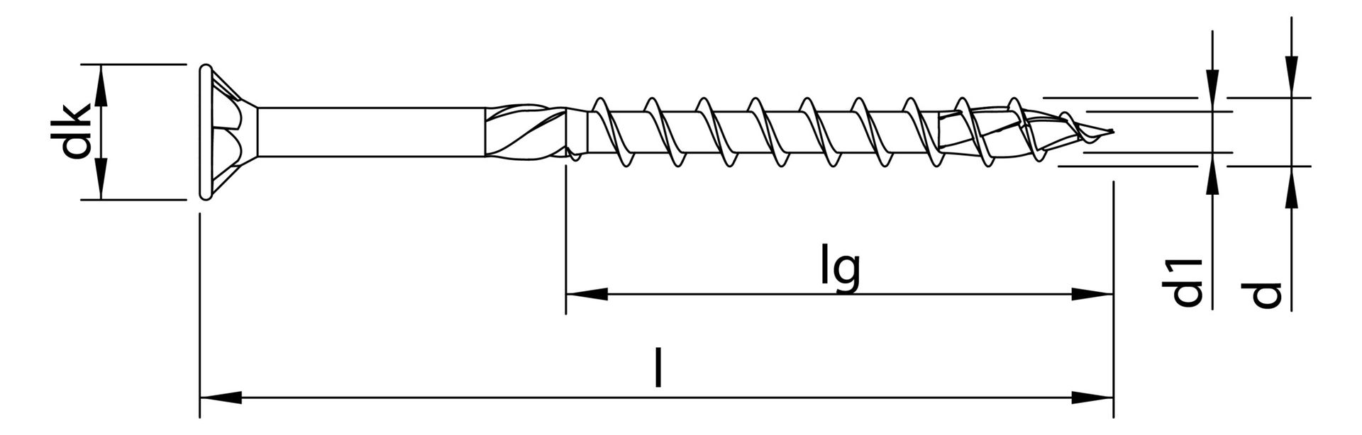 HECO TOPIX-plus, Senkkopf, T-25