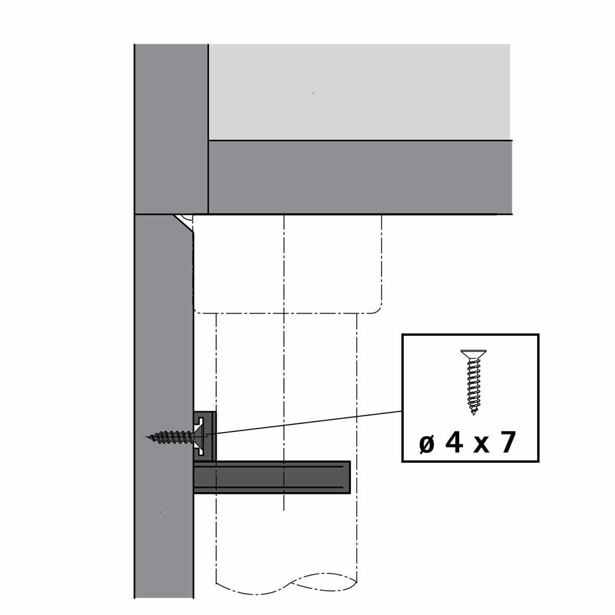 Blendenhalter zum Anschrauben