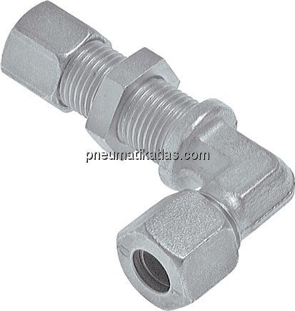 Winkel-Schott-Schneidringverschr. 6 L (M12x1,5), Stahl verzinkt