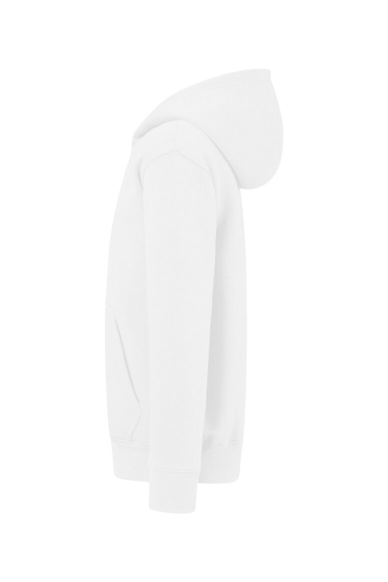 HAKRO Kinder Kapuzen-Sweatjacke Bio-Baumwolle weiß, 110/116