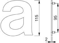 Buchstabe a Edelstahl