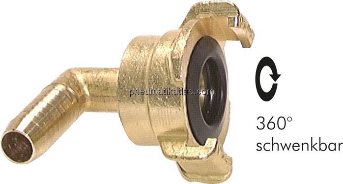 GK-Winkel-Schlauchkupplung, 13 (1/2")mm Schlauch, drehbar