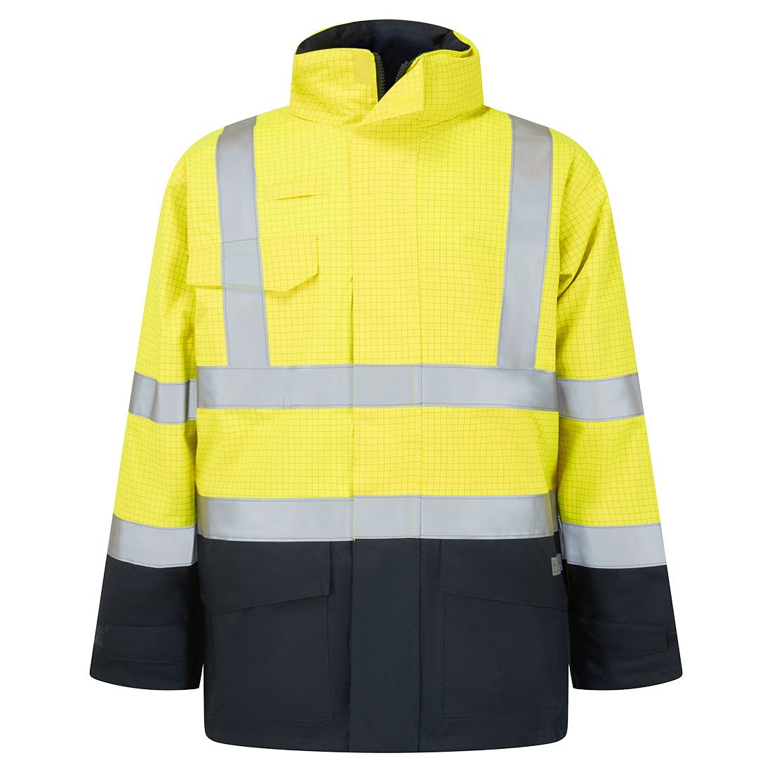 Portwest Bizflame Warnschutz-Regenjacke, Gelb, Gr. XS