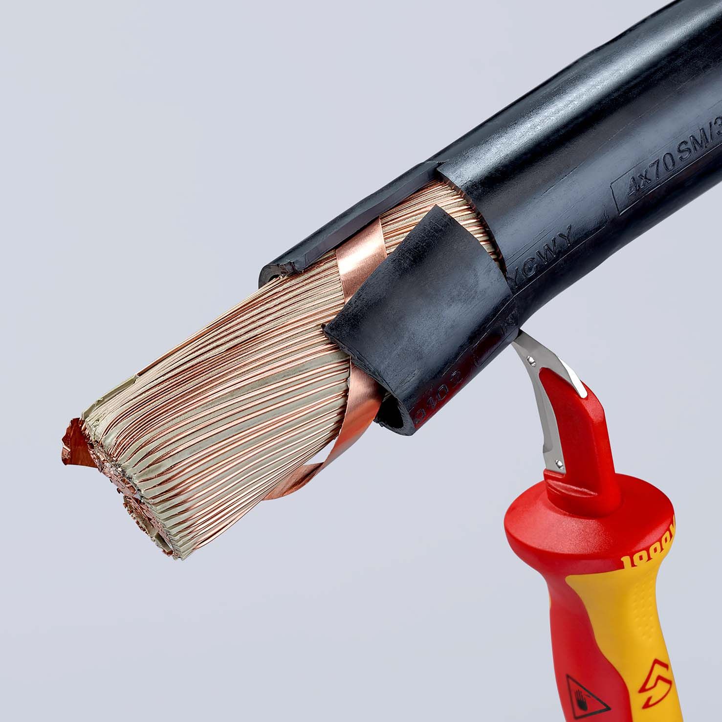 KNIPEX Abmantelungsmesser mit Gleitschuh isoliert