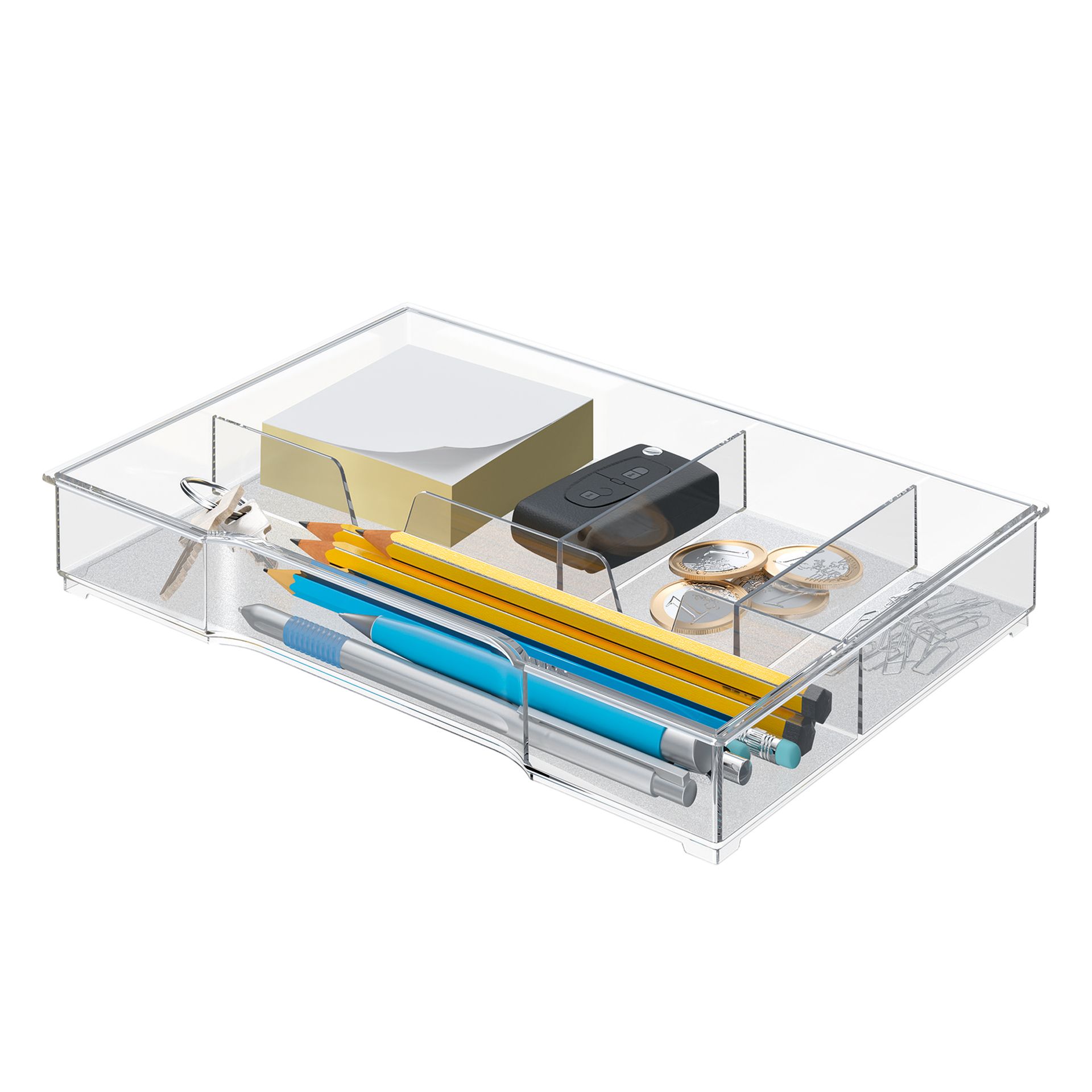Schubladeneinsatz  16,7x24,7x3,5cm 4xFach tr