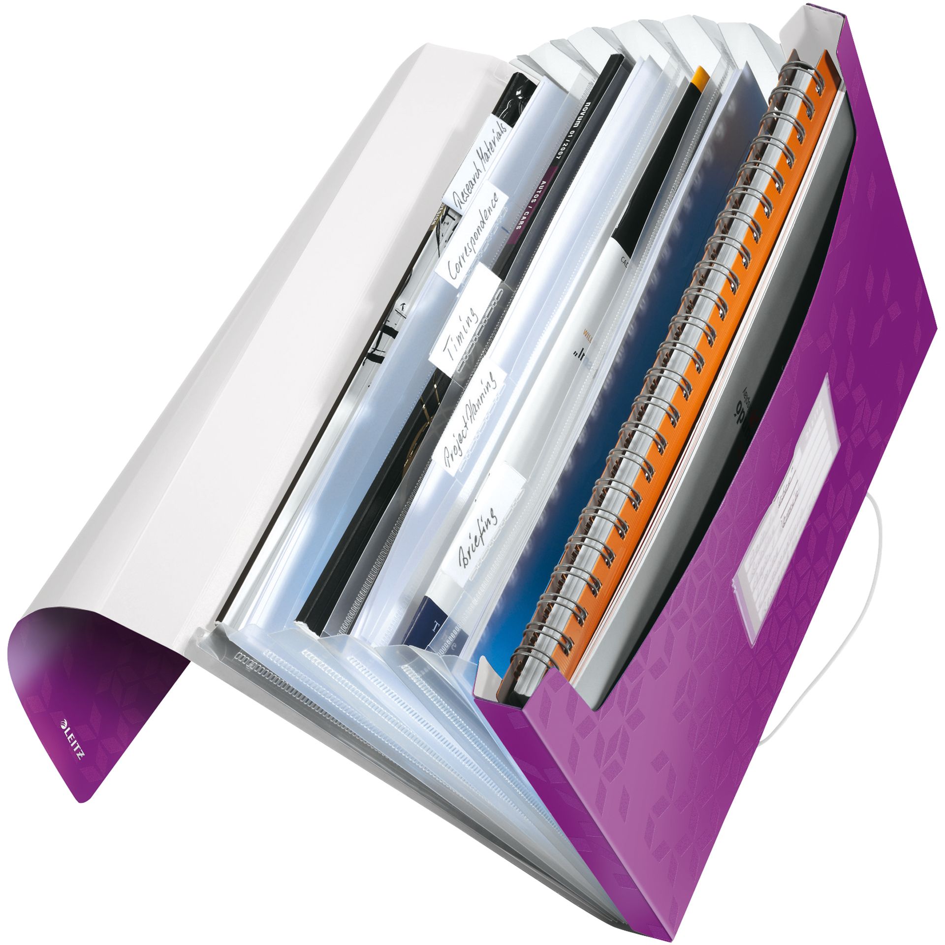 Fächermappe WOW DIN A4 6Fächer PP violett