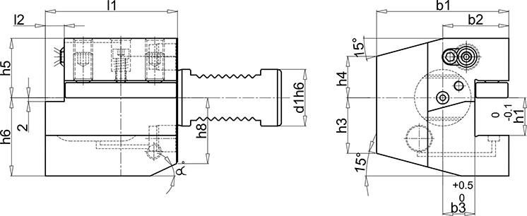 VDI-Halter DIN69880 C1C4A-40x25x85