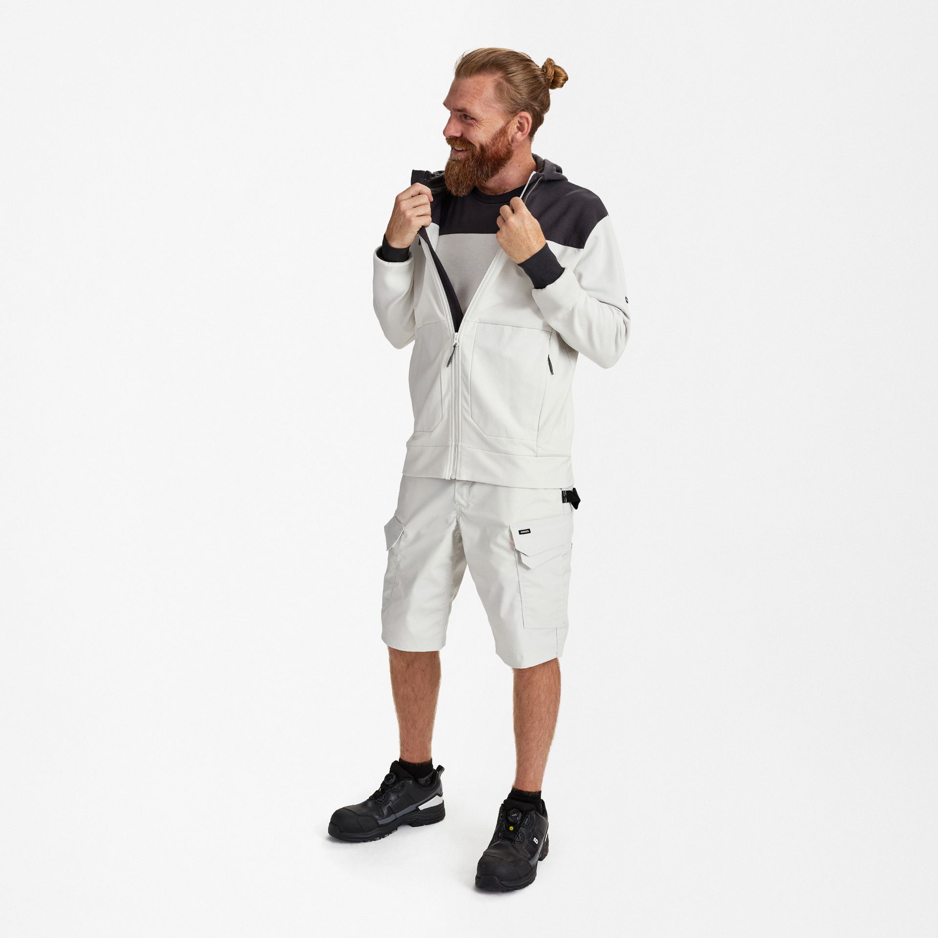 Entire sweatcardigan mit kapuze