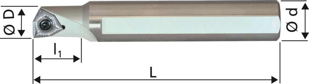 Dreh-Bohr-Halter rechts D11, 1,5xD f. WCHX 06 FORMAT