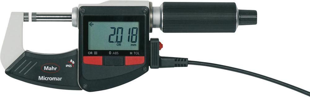 Dig.-Bügelmessschraube MICROMAHR 40 EWR IP67 0-25 mm m. Daten MAHR