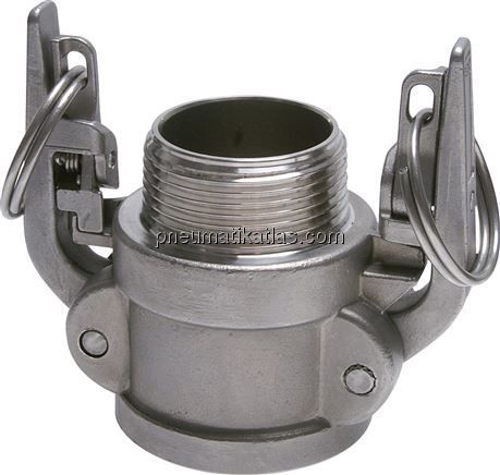 Sicherheits-Kamlock-Kupplung (B) R 1"(AG), Edelstahl (1.4408)
