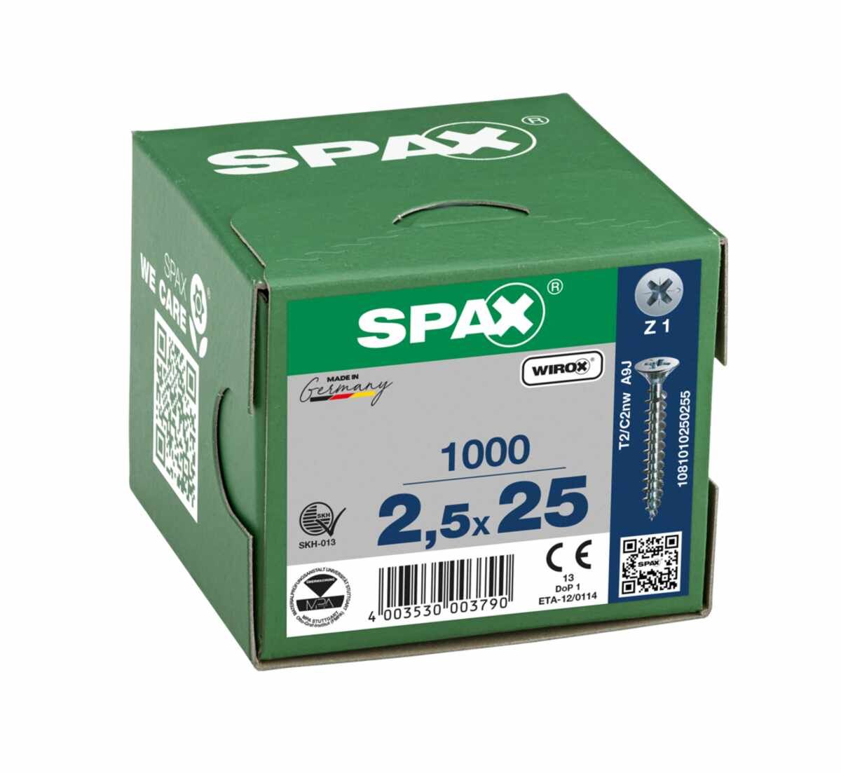 Spax Schrauben Fl/Verz 2,5X25 Ve1000