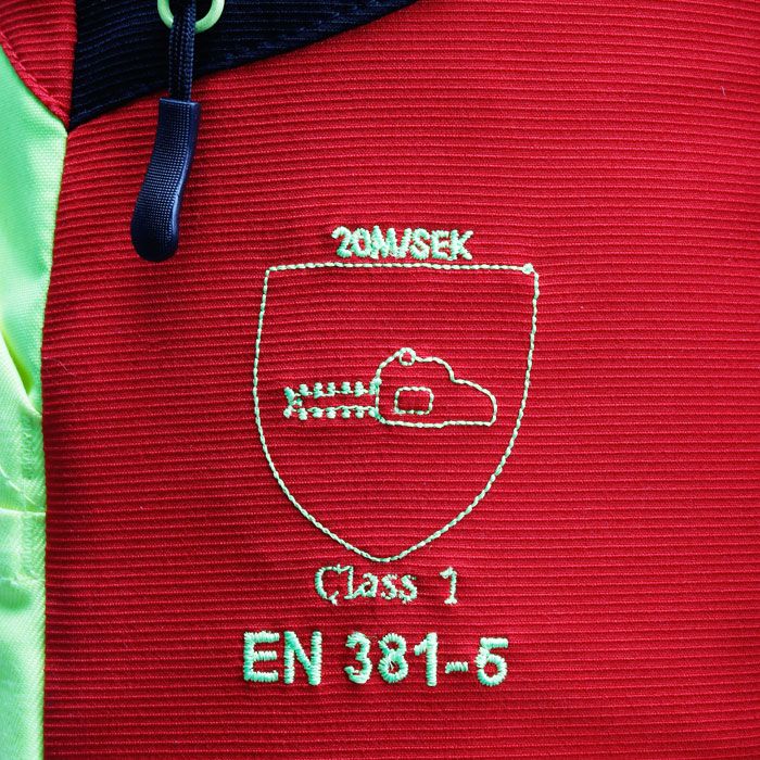 PSS X-treme Schnittschutzhose Air rot/gelb - Gr. 114