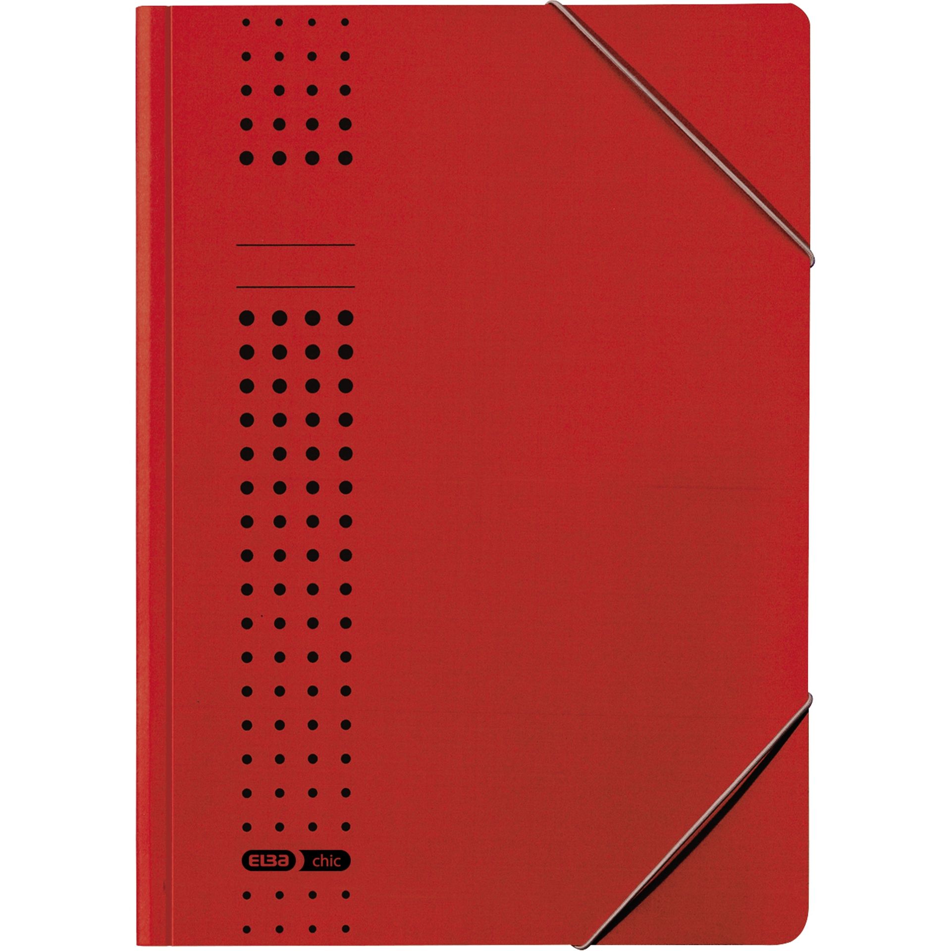 Eckspanner chic DIN A4 150Bl. Karton rot