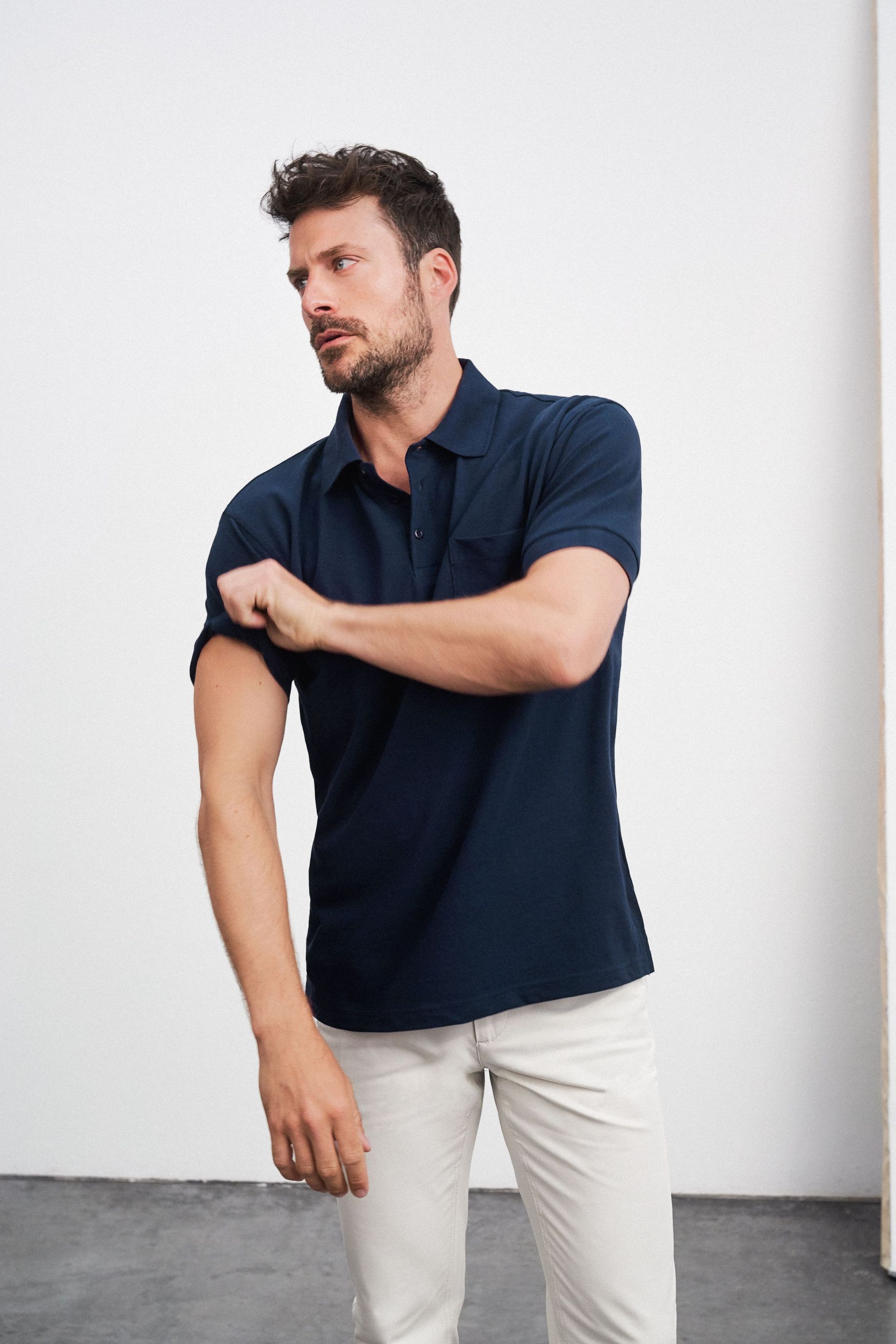 James & Nicholson JN026 Herren-Polo-Shirt Piqué, Weiß, Gr. L