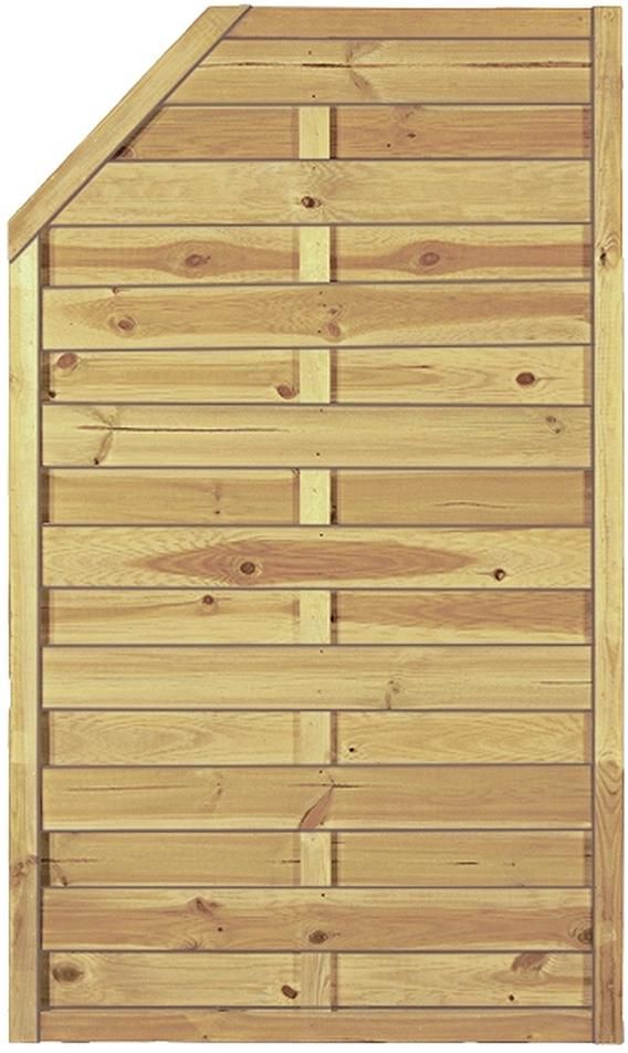Maxi-Massiv-Stufe 90x150/120cm, kdi grün Rahmen 45/45 mm Lamellen geriffelt & geschraubt