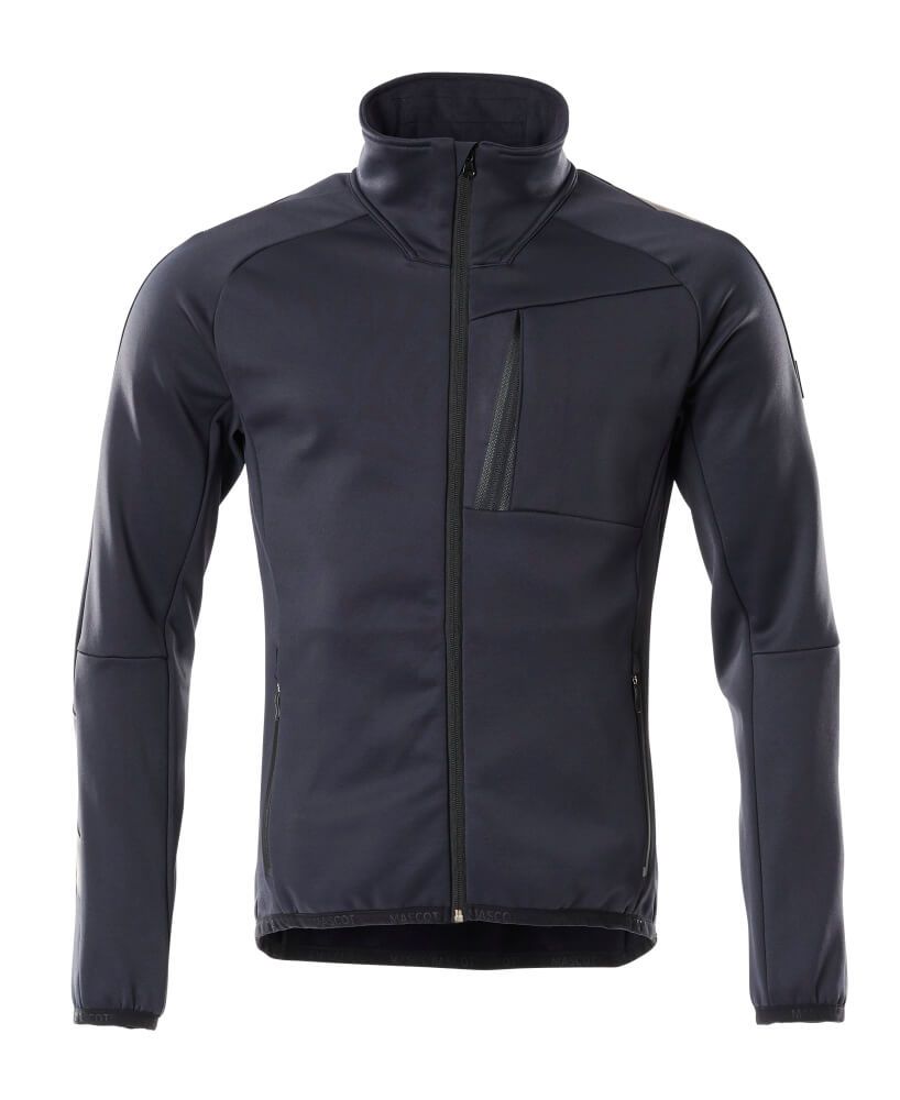 Fleecepullover mit Reißverschluss Schwarzblau, 2XL