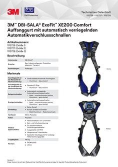 3M™ DBI-SALA® ExoFit™ XE200 Komfort Auffanggurt 1112726, Größe 1, 1 pro Packung