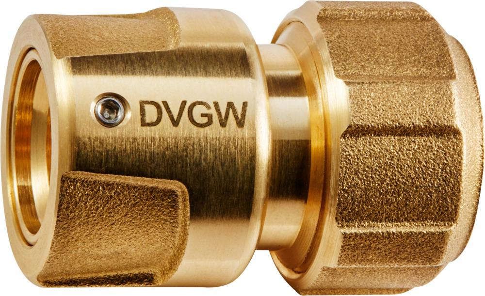 GEKA plus-Schlauchstück, Stecksystem, KTW, Messing, 1/2"-13mm SB