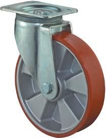 Lenkrolle 100mm LB500.B90Platte,Polyure Guss,KL LB500.B90.100 BS ROLLEN