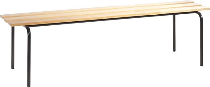 Sitzbank stapelbar B1200xT460xH460 mm RAL 7021/Buche 7021/Buche