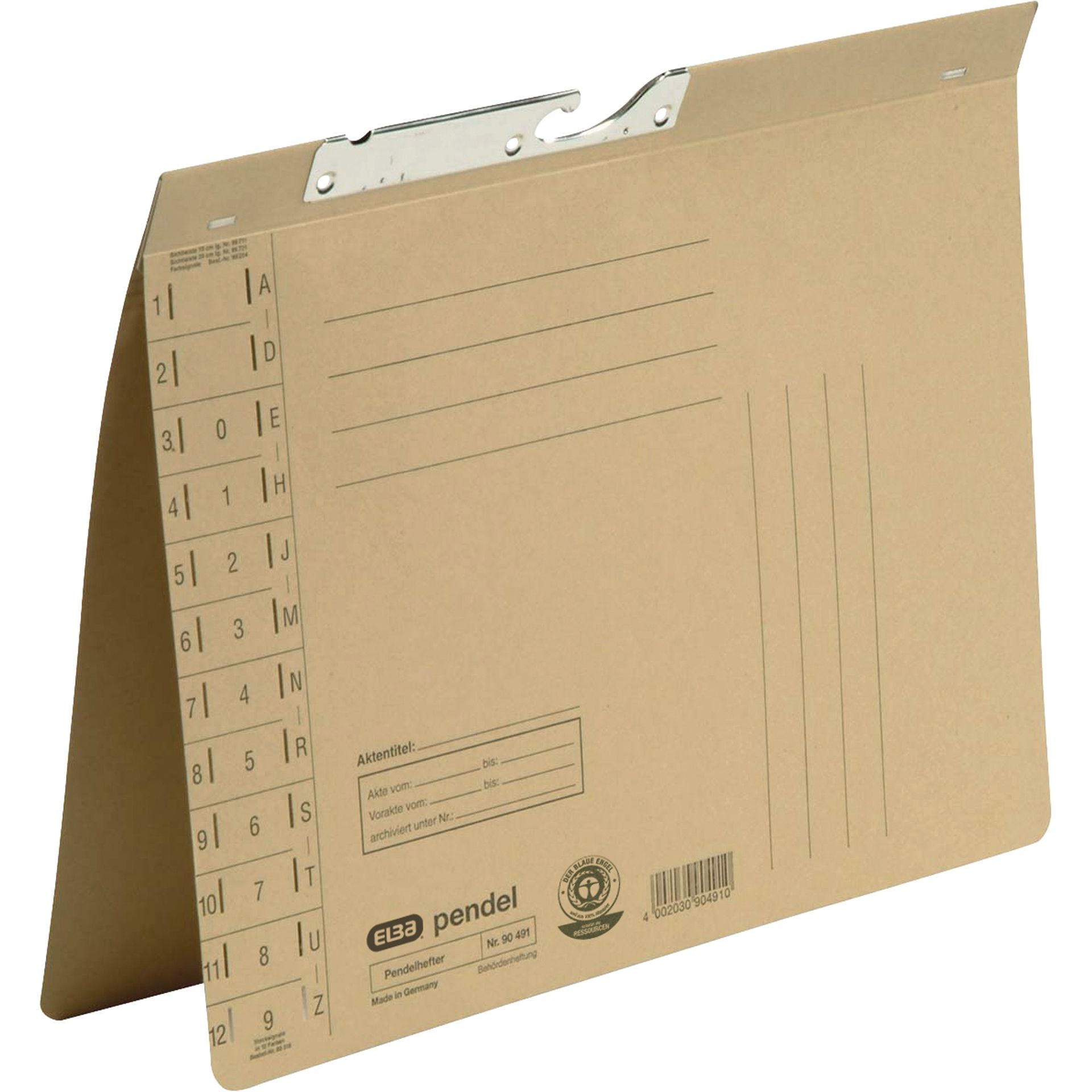 Pendelhefter DIN A4 230g kfm. Heftung RC Karton braun