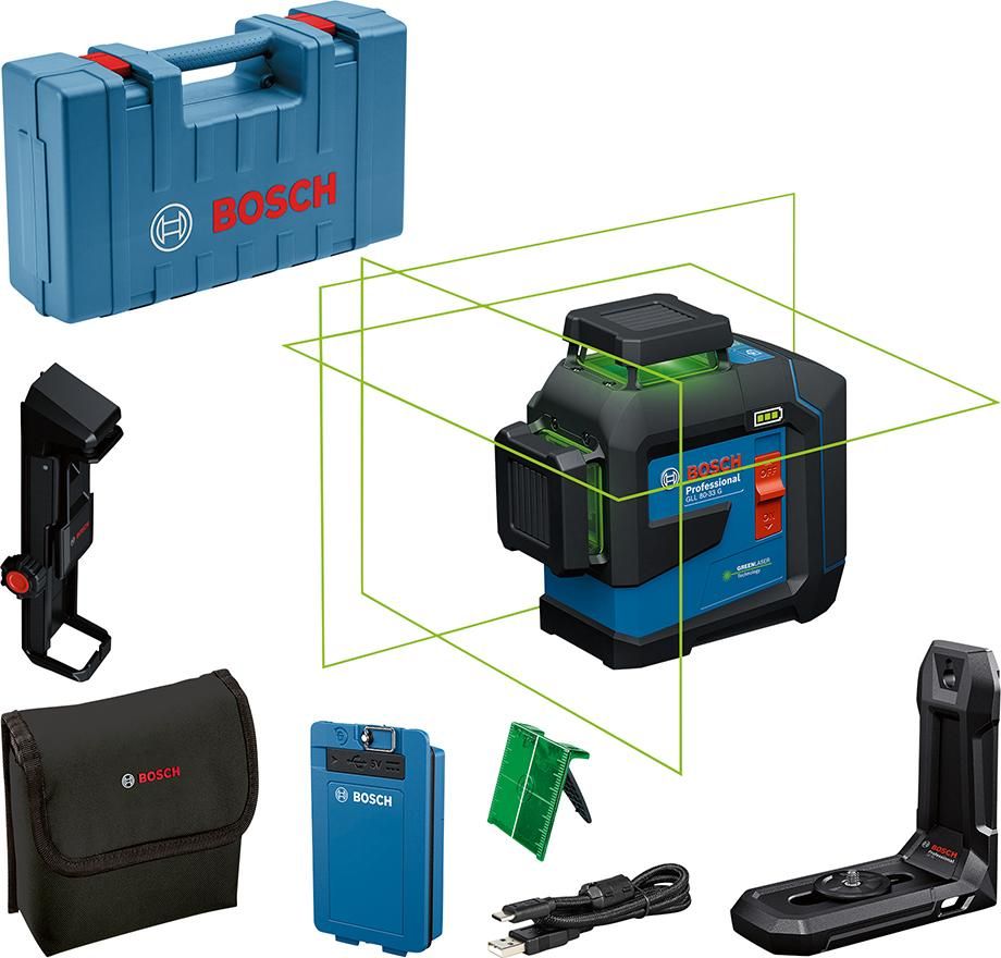 Linienlaser Set GLL 80-33 G Bosch mit LB10 + DK20 +BA3.7VXL