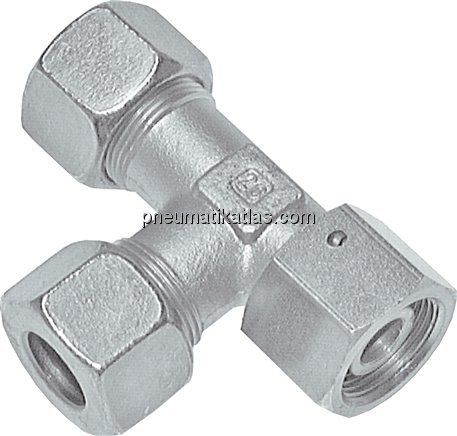 Einstellb. L-Schneidringverschraubung 6 L (M12x1,5), Stahl verzinkt