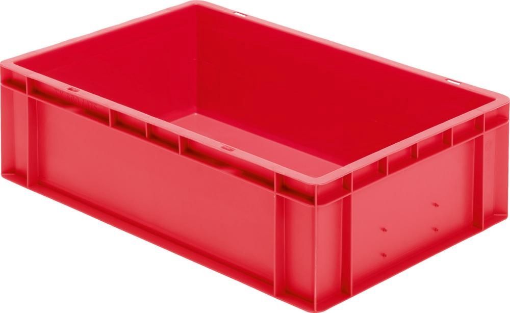 Transport-Stapelkasten B600xT400xH175 mm rot, geschlossen ohne Griffloch LA-KA-PE