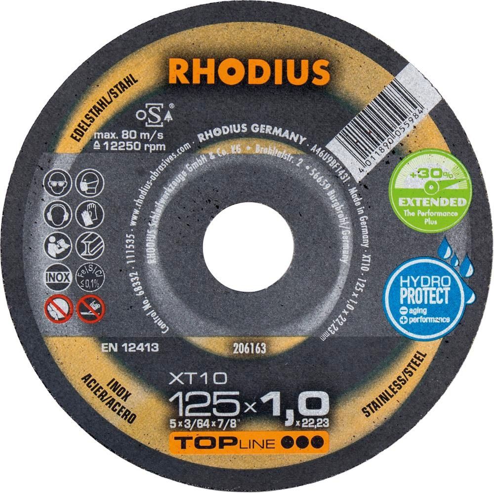 Trennscheibe XT10 125 x 1,0 mm ger. Rhodius