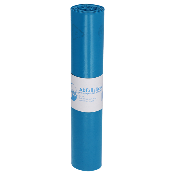 Abfallsäcke, ECOFINE, 120 Liter ,Blau - VPE Karton: 10 Rollen á 25 Stück ,Größe 700x1100mm