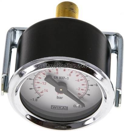 Einbaumanometer, 3-kant-Frontring, 40mm, -1 bis 0 bar