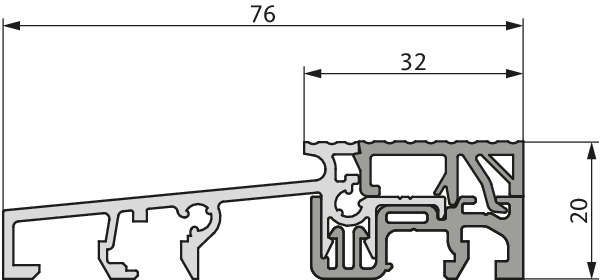 SBS-Schwelle 272V Profine Phalanx 76