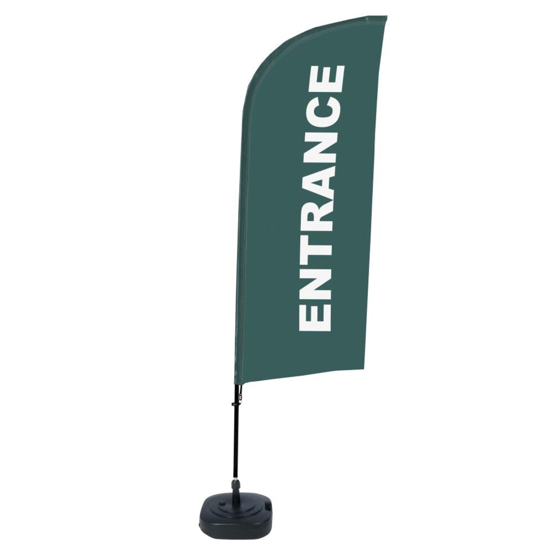 Beachflag Eingang gr englisch