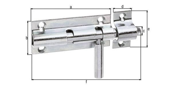 Bolzenriegel 190/K2Z/80 mm GAH Alberts