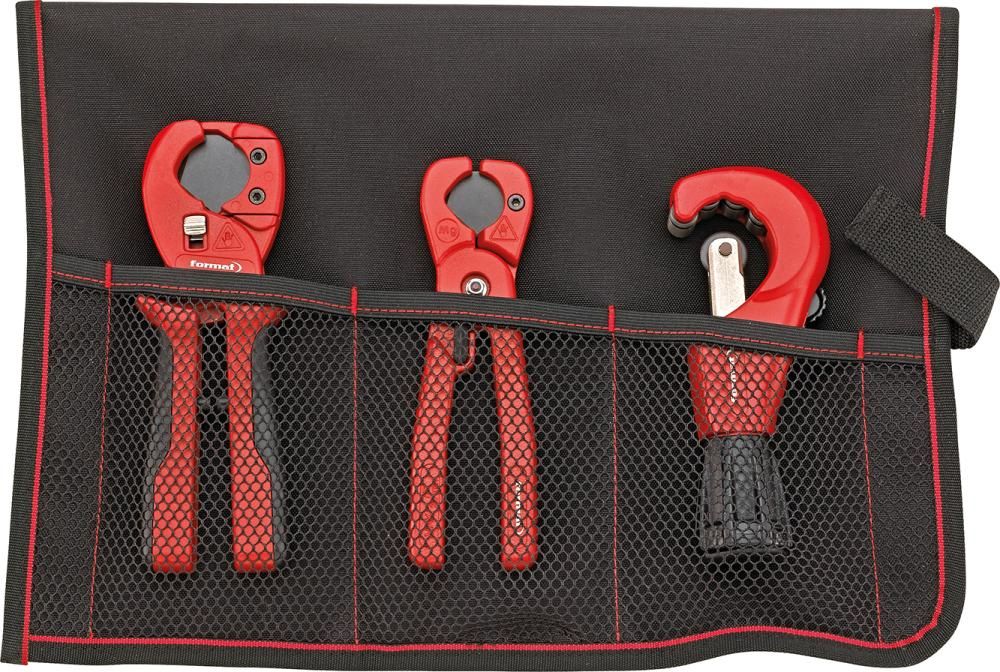 Rohrabschneidersatz 3 teilig in Rolltasche FORMAT