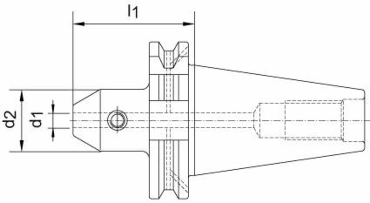 Flächenspannfutter DIN69871ADB SK40 25 mm A160 FORTIS