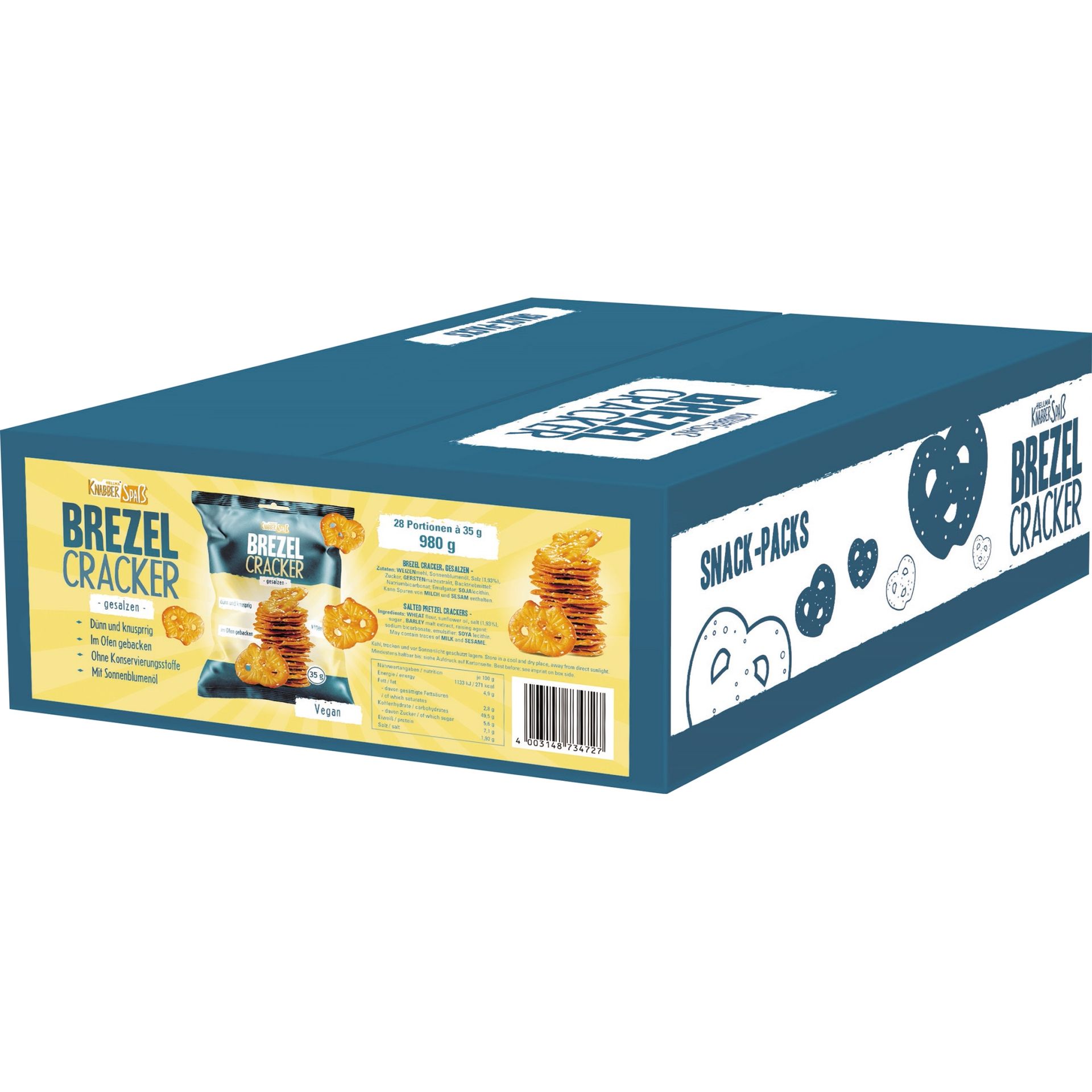 Brezel Cracker VEGAN 35g 28 St./Pack