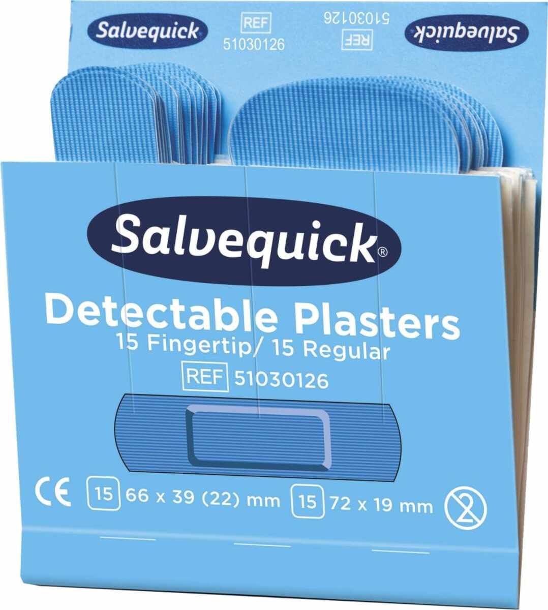 Salvequick Nachfüllp. Strip-Fingerkuppe, detektierbar 35 Stück