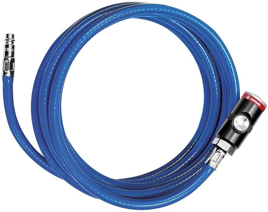 Werkstattschlauch-Set Druckknopf-Kupplung NW7,4blau 6,3x2,35mm 10m RIEGLER