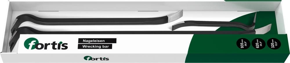 Nageleisen-Set 3-teilig 320+620+935mm FORTIS