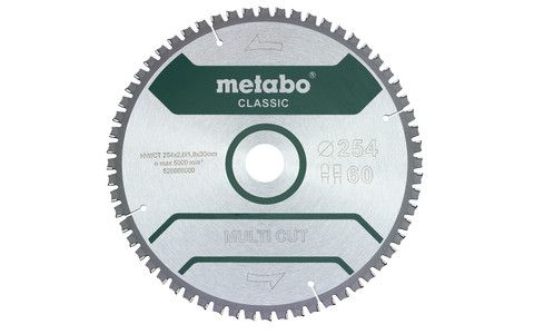Sägeblatt "multi cut - classic", 254x30 Z60 FZ/TZ 5°neg (628285000)