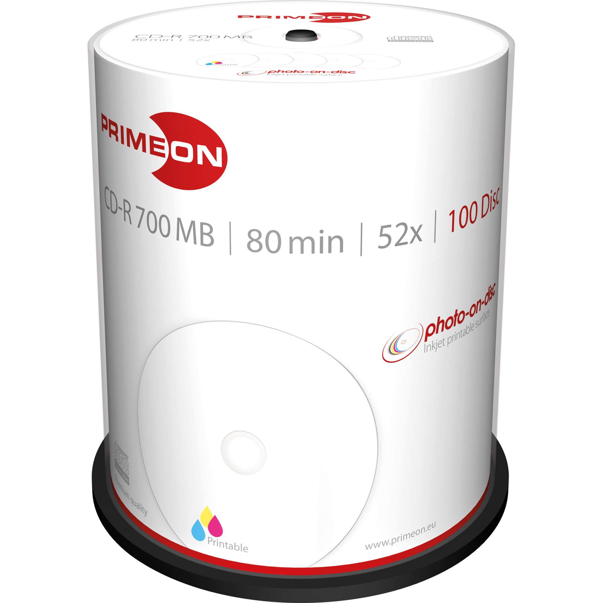 CD-R 52x 700MB 80Min. Spindel 100 St./Pack.