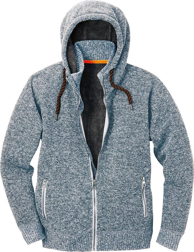 Strickjacke Schärding grau/schwarz.,eliert Gr.3XL