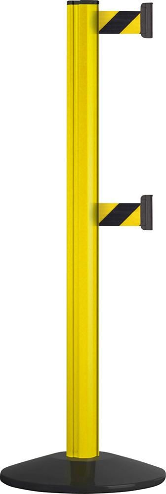 Gurtpfosten Safety gelb Gurtlänge 2,30 m Gurt schwarz/gelb "Safety Double" Via Guide