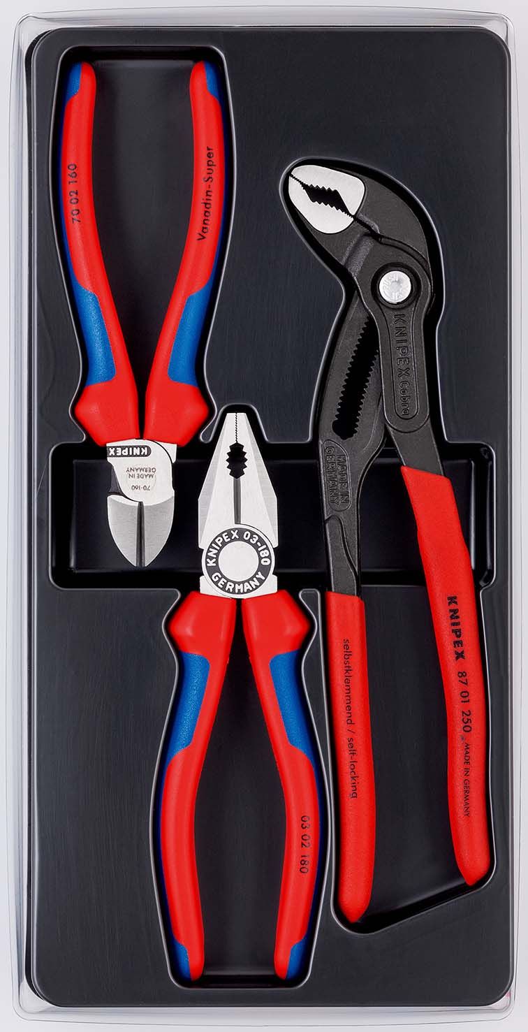 KNIPEX Bestseller-Paket 1 x 03 02 180, 1 x 70 02 160,