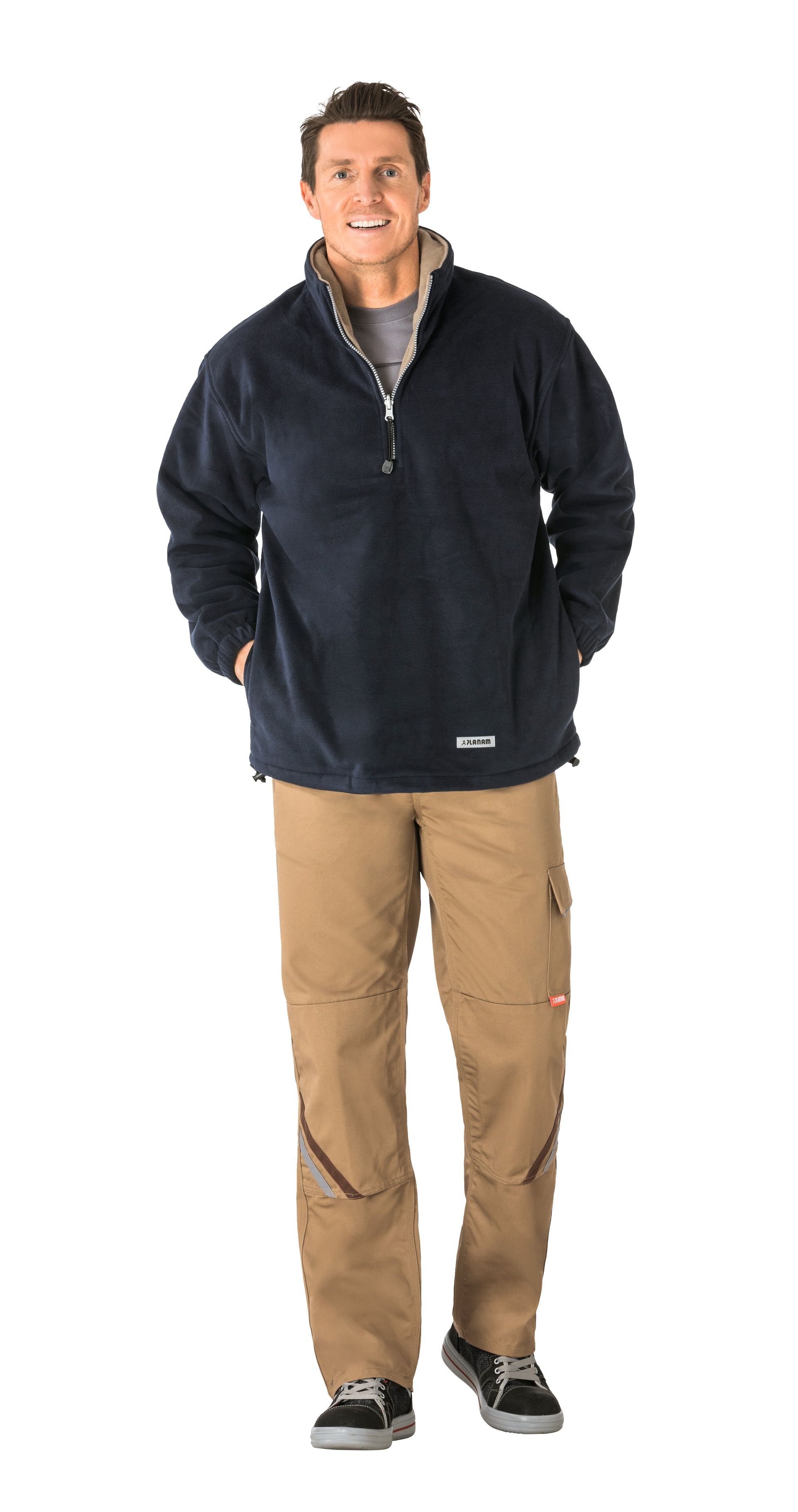 Planam Relax Fleecetroyer Outdoor marine/camel Gr. S
