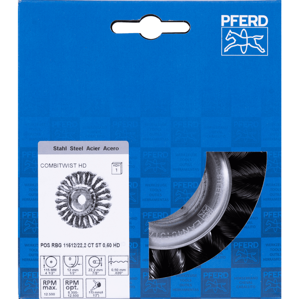 PFERD Rundbürsten POS RBG 11512/22,2 CT ST 0,50 HD
