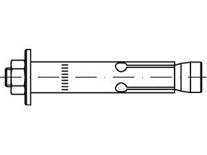 ART 88584 FISCHER-Zykon-Durchst-ank. St. gal Zn, FZA-D 14 x 80 M 10D/20 S